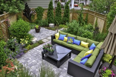 Outdoor Paver Lounge Area